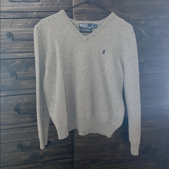 Polo Ralph Lauren Other - Polo V-Neck Sweater- Grey wool.